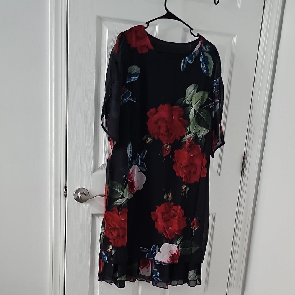 Floral Black Dress